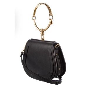 Chloe Black Calfskin Small Nile Bracelet & Crossbody Bag